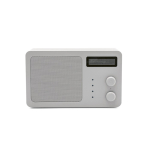 Draadloze luidspreker van gerecycled plastic met lcd-scherm 15 W kleur zilver
