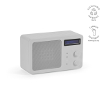 Draadloze luidspreker van gerecycled plastic met lcd-scherm 15 W kleur zilver