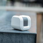 Draagbare speaker van gerecycled kunststof met krachtige bas 5 W kleur wit sfeerweegave