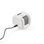 Draagbare speaker van gerecycled kunststof met krachtige bas 5 W kleur wit gedetailleerde weergave