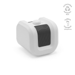 Draagbare speaker van gerecycled kunststof met krachtige bas 5 W kleur wit