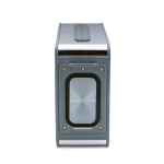 Draadloze speaker van gerecycled plastic met 15 m bereik en 80 W kleur zilver derde weergave