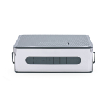 Draadloze speaker van gerecycled plastic met 15 m bereik en 80 W kleur zilver vierde weergave