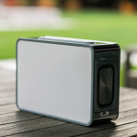 Draadloze speaker van gerecycled plastic met 15 m bereik en 80 W kleur zilver tweede sfeerweergave
