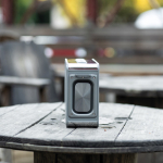 Draadloze speaker van gerecycled plastic met 15 m bereik en 80 W kleur zilver vijfde weergave