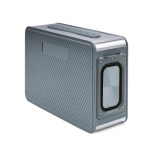 Draadloze speaker van gerecycled plastic met 15 m bereik en 80 W kleur zilver achter weergave