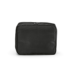 Reisorganizer van gerecycled polyester met haak 4,5 L kleur zwart achter weergave