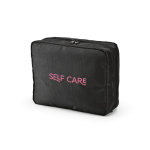 Reisorganizer van gerecycled polyester met haak 4,5 L kleur zwart
