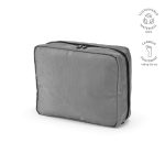 Reisorganizer van gerecycled polyester met haak 4,5 L kleur grijs