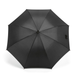 Elegante windbestendige houten paraplu, automatisch Ø122 kleur zwart vooraanzicht