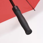 Stormparaplu van gerecycled kunststof met rechte handgreep Ø100 kleur rood achtste weergave