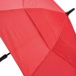 Stormparaplu van gerecycled kunststof met rechte handgreep Ø100 kleur rood derde detail weergave