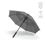 Stormparaplu van gerecycled kunststof met rechte handgreep Ø100 kleur donkergrijs