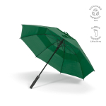 Stormparaplu van gerecycled kunststof met rechte handgreep Ø100 kleur donkergroen