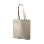 Winkeltas van gerecycled katoen met lange handvatten 200 g/m2 kleur beige tweede weergave