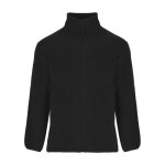 Fleece jas van polyester met hoge kraag voor heren 300 g/m2 Roly kleur zwart