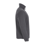 Fleece jas van polyester met hoge kraag voor heren 300 g/m2 Roly kleur donkergrijs tweede weergave met zijkant