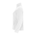 Fleece jack van 100% polyester voor dames 300 g/m2 Roly kleur wit weergave zijkant