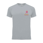 Sportshirt van 100% polyester voor heren 135 g/m2 Roly kleur grijs weergave zeefdruk