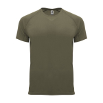 Sportshirt van 100% polyester voor heren 135 g/m2 Roly kleur miliair groen