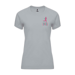 Sportshirt van 100% polyester voor dames 135 g/m² Roly kleur grijs weergave zeefdruk