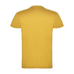 T-shirt van 100% katoen voor heren 155 g/m2 Roly Beagle kleur donkergeel tweede weergave achterkant