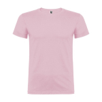 T-shirt van 100% katoen voor heren 155 g/m2 Roly Beagle kleur lichtroze