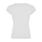 T-shirt van katoen voor dames met V-hals 200 g/m2 Roly kleur wit tweede weergave achterkant