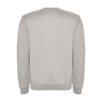 Unisex gebreide trui van katoen en polyester 280 g/m² Roly kleur grijs tweede weergave achterkant