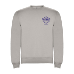 Unisex gebreide trui van katoen en polyester 280 g/m² Roly kleur grijs weergave zeefdruk