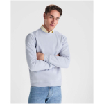Unisex gebreide trui van katoen en polyester 280 g/m² Roly kleur donkerblauw luxe weergave