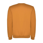 Unisex gebreide trui van katoen en polyester 280 g/m² Roly kleur donkergeel tweede weergave achterkant