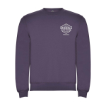 Unisex gebreide trui van katoen en polyester 280 g/m² Roly kleur lila weergave zeefdruk