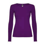 T-shirt voor dames van 100% katoen 160 g/m2 Roly kleur paars