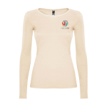 T-shirt voor dames van 100% katoen 160 g/m2 Roly weergave zeefdruk