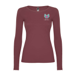 T-shirt voor dames van 100% katoen 160 g/m2 Roly weergave zeefdruk