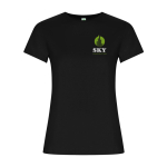 T-shirt van 100% biologisch katoen voor dames 160 g/m2 Roly kleur zwart weergave zeefdruk
