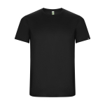Sportshirt van 50% gerecycled polyester voor heren 135 g/m2 Roly kleur zwart