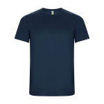 Sportshirt van 50% gerecycled polyester voor heren 135 g/m2 Roly kleur marineblauw