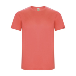 Sportshirt van 50% gerecycled polyester voor heren 135 g/m2 Roly kleur koraal