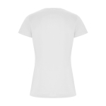 Sportshirt van 50% gerecycled polyester voor dames 135 g/m2 Roly kleur wit tweede weergave achterkant