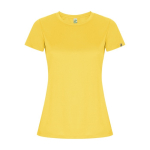 Sportshirt van 50% gerecycled polyester voor dames 135 g/m2 Roly kleur geel