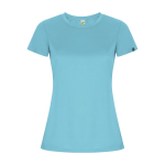 Sportshirt van 50% gerecycled polyester voor dames 135 g/m2 Roly kleur turkoois