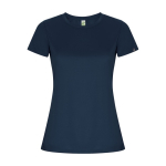 Sportshirt van 50% gerecycled polyester voor dames 135 g/m2 Roly kleur marineblauw