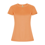 Sportshirt van 50% gerecycled polyester voor dames 135 g/m2 Roly kleur neon oranje