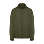 Lichtgewicht waterdichte unisex jas van polyester 85 g/m2 Roly kleur miliair groen