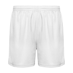 Sportieve korte broek van 100% polyester unisex 140 g/m2 Roly kleur wit