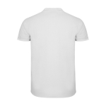 Poloshirt van katoen piqué voor heren met korte mouwen 200 g/m2 Roly kleur wit tweede weergave achterkant