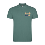 Poloshirt van katoen piqué voor heren met korte mouwen 200 g/m2 Roly weergave zeefdruk