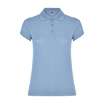 Poloshirt van 100% katoen piqué voor dames 200 g/m2 Roly kleur lichtblauw